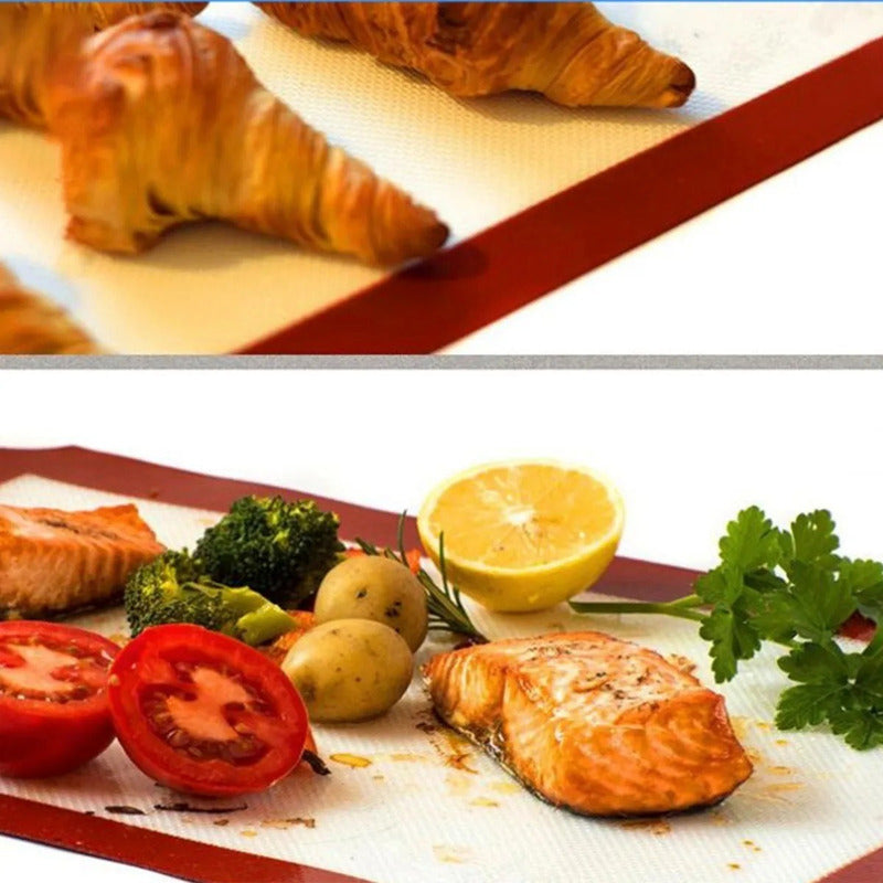 Lamina Silicon Antiadherente Hornear Esterilla Horno Galleta Blanco