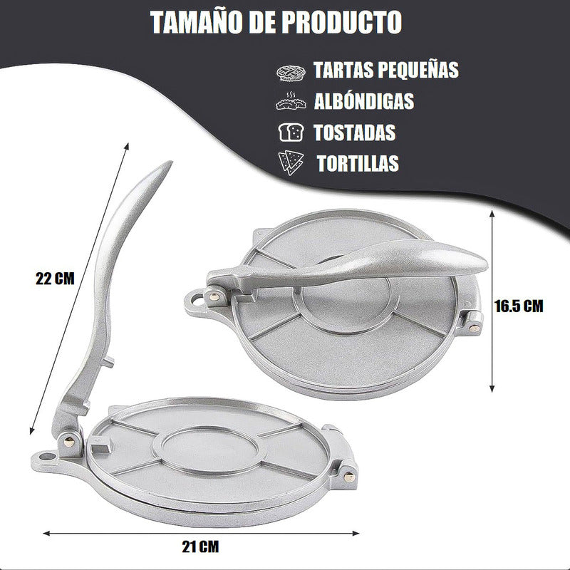 Pack X2 Prensa Para Tortillas Prensa Empanadas Acero Inoxida