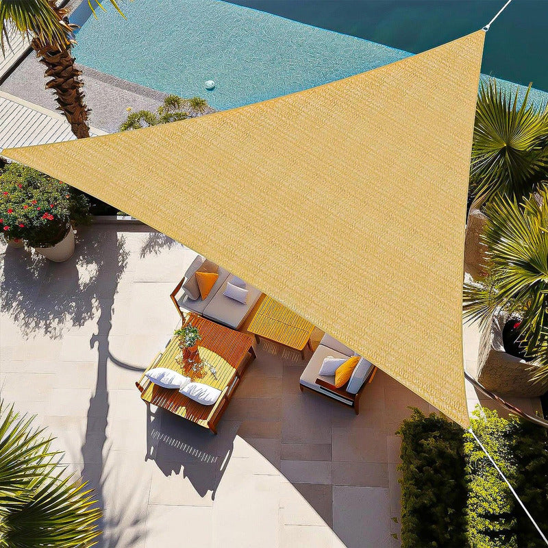 Toldo Vela Triangular Toldo Terraza Toldo 3.6x3.6x3.6cm Told Beige