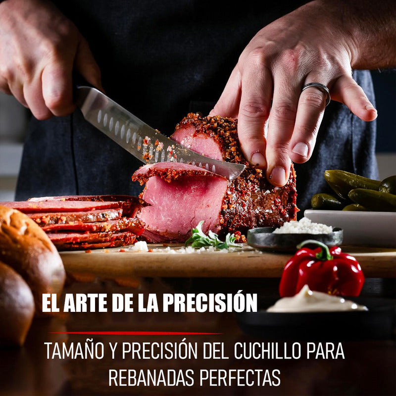 Cuchillo De Cocinero Rebanador Cuchillo Chef Profesional Negro