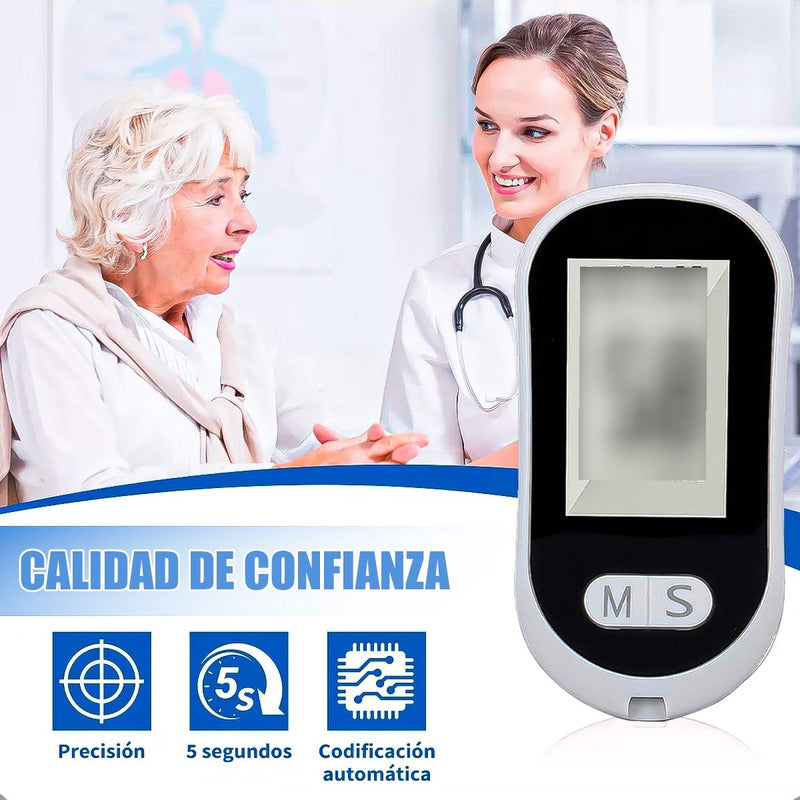 Medidor De Glucosa Digital Glucometro Maquina Medir Glucosa