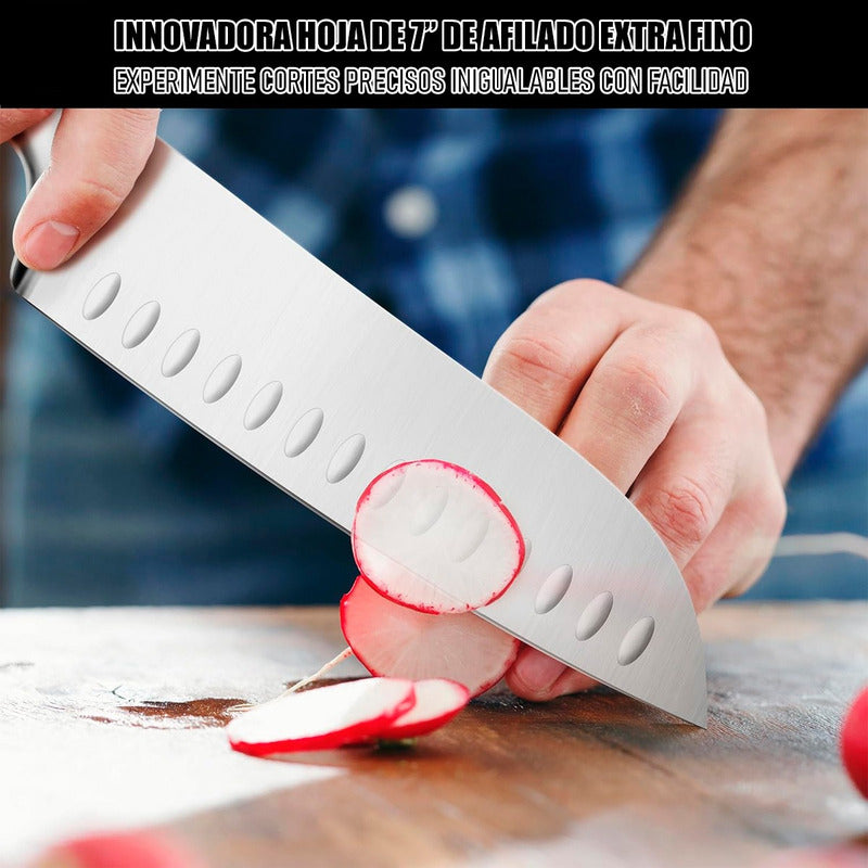 Cuchillo Carnicero Cuchillo De Cocina Cuchillo Chef Santoku Blanco