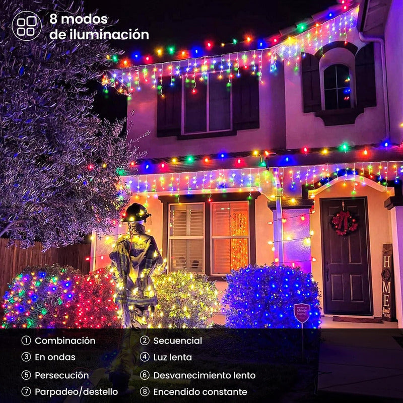 Luces Navidad Guirnalda 100 Led Luces Navideñas Exterior Led Multicolor