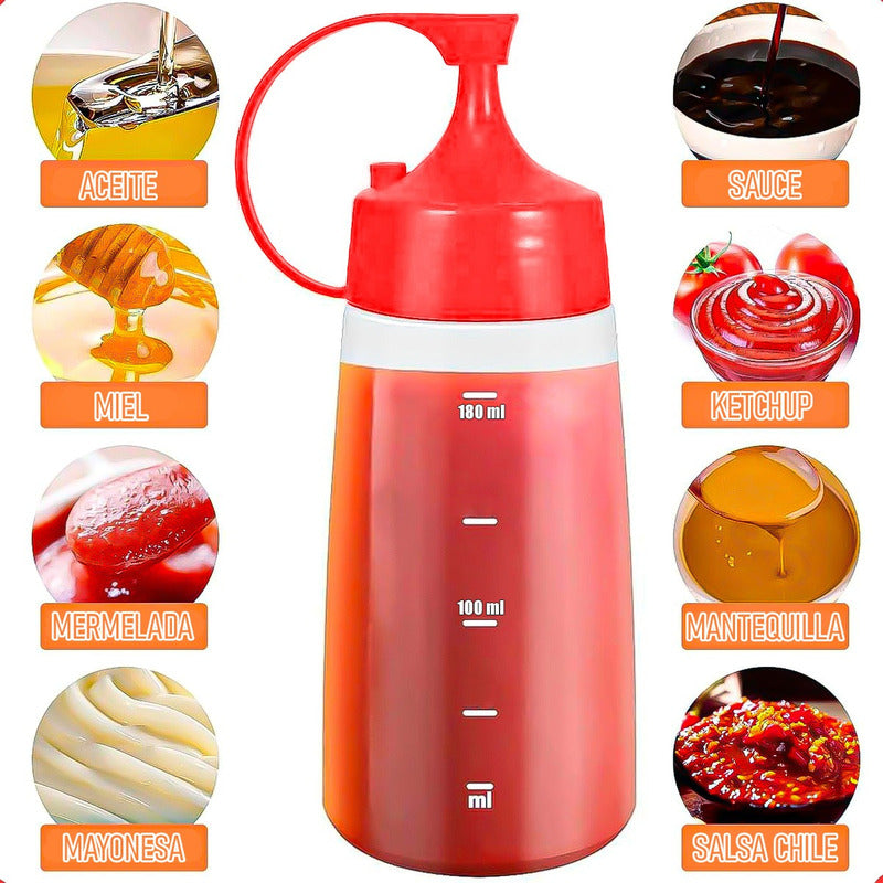 Botella De Salsa Envase Para Ketchup Pack 2 Envase De Salsas Amarillo
