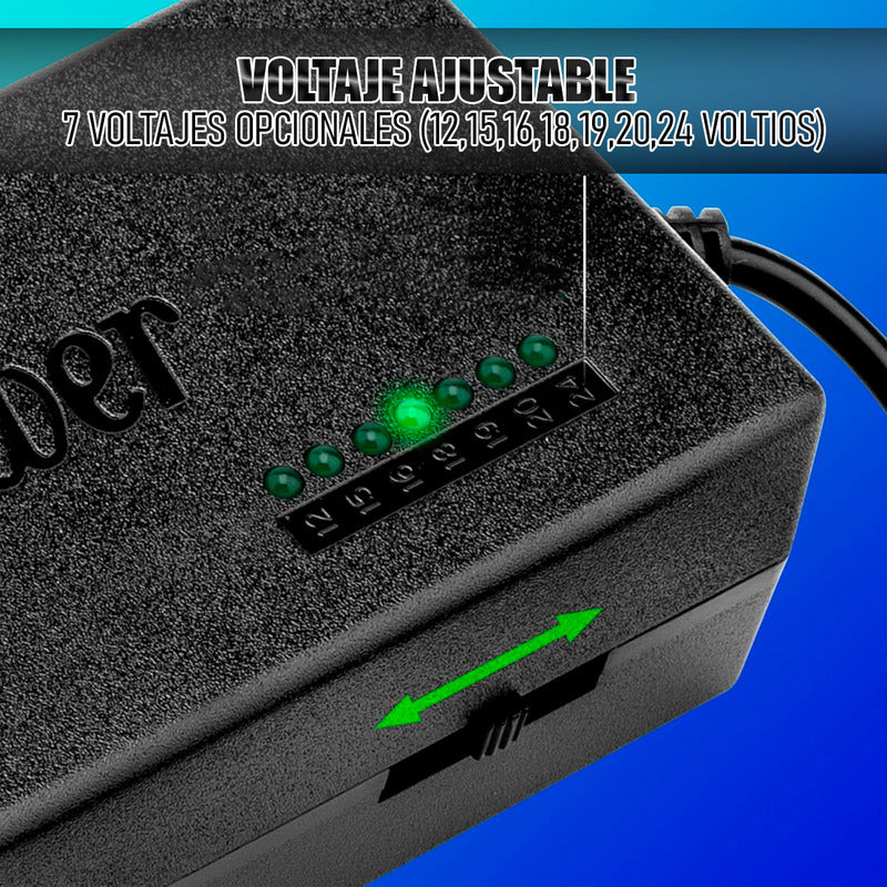 Cargador Universal Notebook Adaptador Notebook Universal 96w Negro