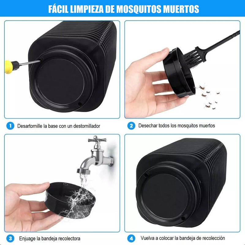 Pack X2 Mata Insectos Electrico Mata Moscas Electrico Negro Lampara Led Uv Abs Okshop Lamparas Mata Moscas Plástica Negro Lamparas Mata Insectos Negro Luz Ultravioleta