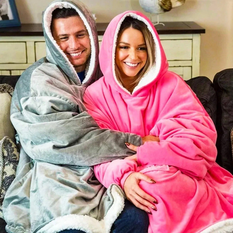 X2 Polerones Sherpa Poleron Hombre Mujer Polar Frio Frazada