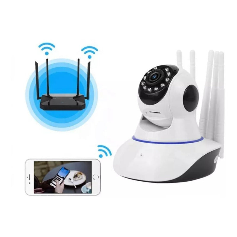 Cámaras De Vigilancia Ip Camara Wifi Casa Monitor Bebe Video Blanco
