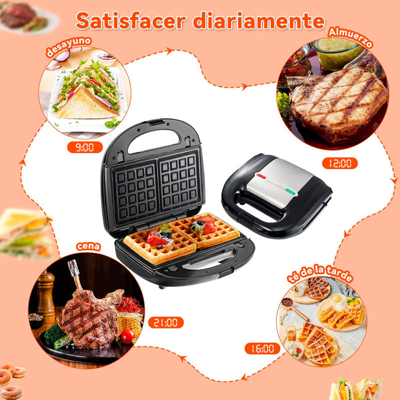 Sandwicheras 6 En 1 Sandwichera Electrica Maquina De Gofre Arcashopping Plancha Sandwichera Maquina Panini Sanduchera 6 En 1 Maquina Waflles 6 Placas Extraibles