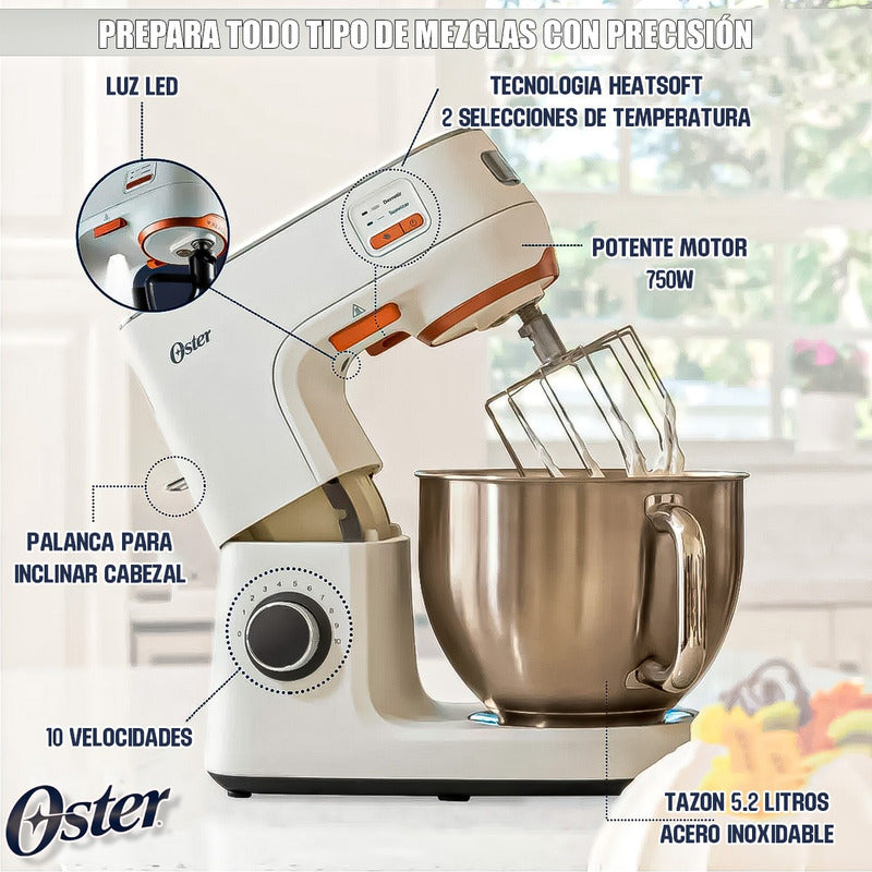 Batidora Amasadora Oster Batidora De Masa Amasadora Heatsoft Blanco 50 Hz / 60hz