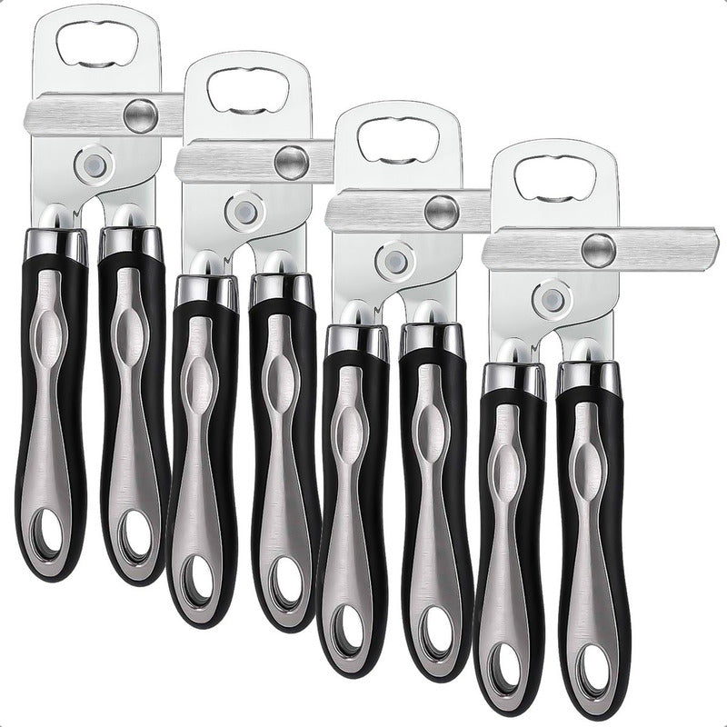 Abridor Latas Abrebotellas Manual De Acero Pack 4 Abrelatas Acero Inoxidable