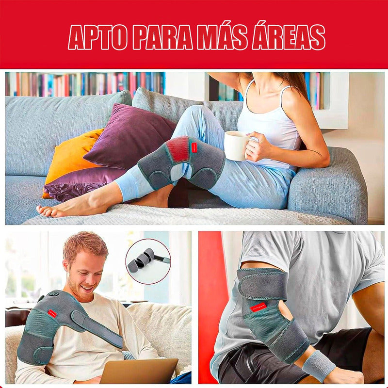 Rodillera Calentadora Masajeador Rodilla Rodillera Termica Gris L