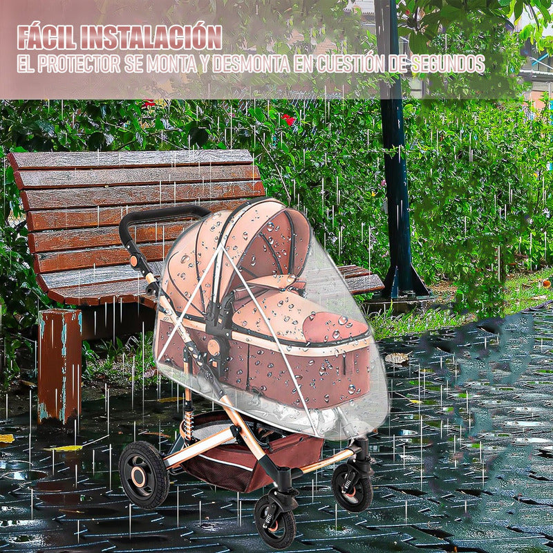 Protector De Lluvia Para Coche De Bebe Pack2 Protector Coche Blanco