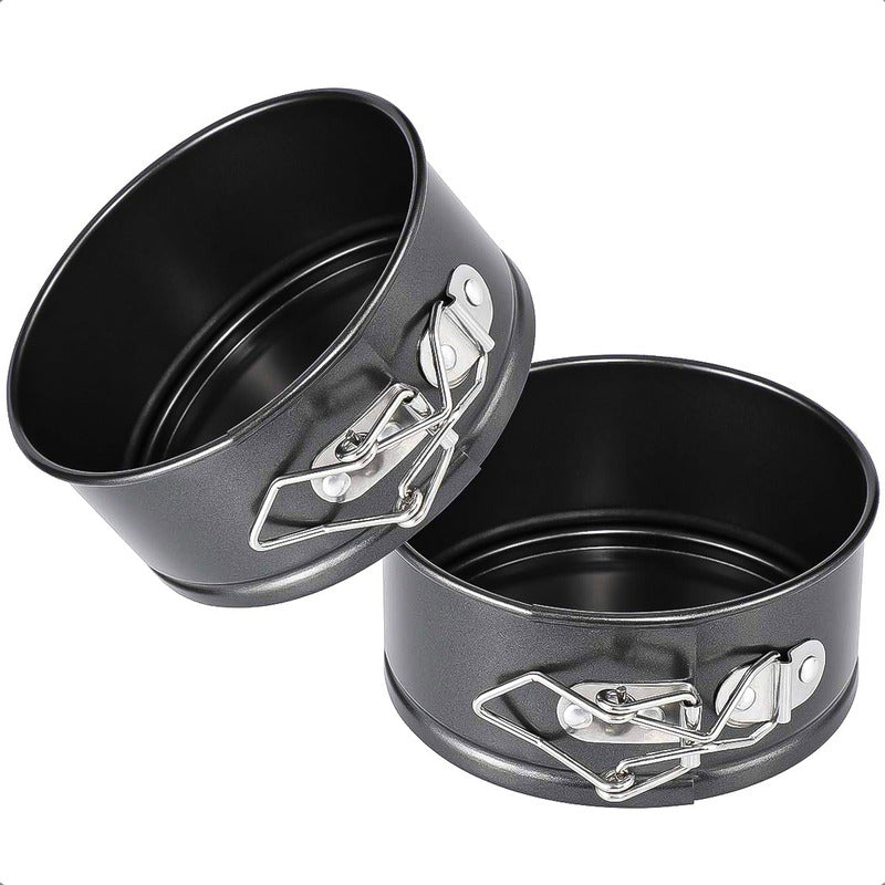 Molde Queque Molde Reposteria Pack 2 Molde Torta Desmontable Gris