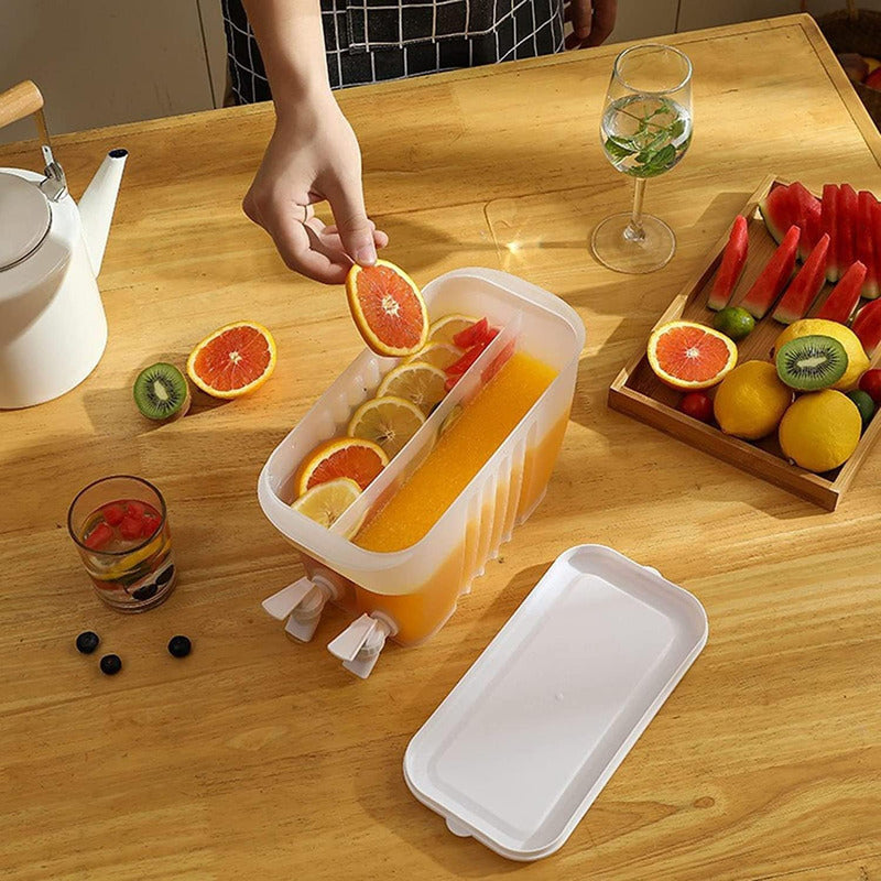 Jarras Jugo Bebidas Limonada Dispensador Agua Dobles 3litros Blanco