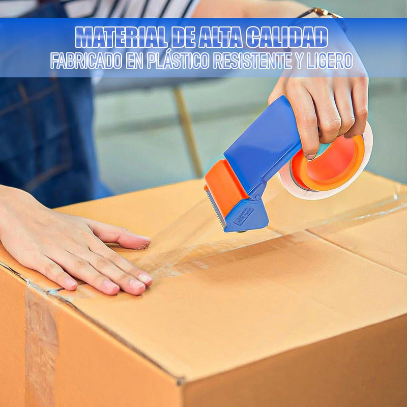 Dispensador De Cinta Pack 2 Cortador De Cinta De Embalaje Naranja