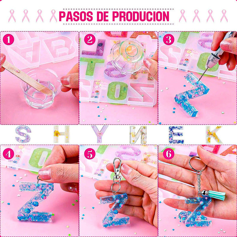 Molde Silicona Letras Números Moldes Repostería Transparente Blanco