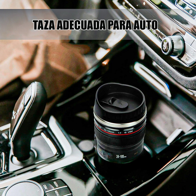 Tazon Taza Mug Vaso Lente Camara Termico Coffe Vaso Camara