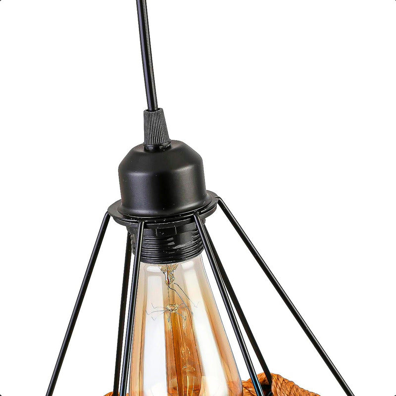 Lampara Colgante Rustica Lampara De Techo Colgante Lamparas Negro