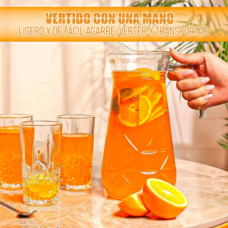 Jarra De Vidrio Jarra De Jugo Jarros De Vidrio Jarra 1.7 L