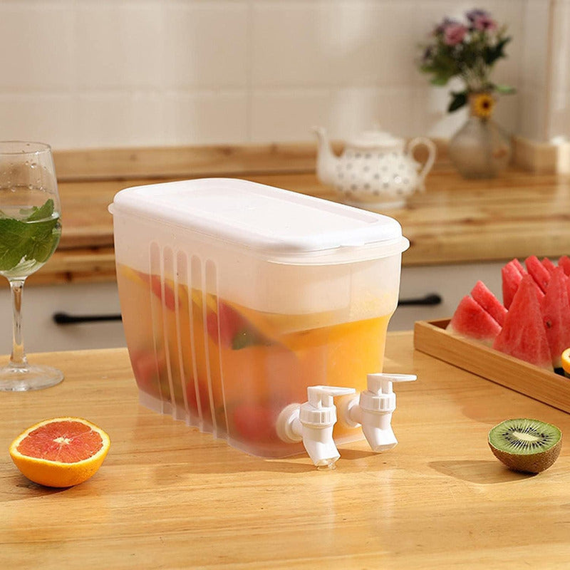 Jarras Jugo Bebidas Limonada Dispensador Agua Dobles 3litros Blanco