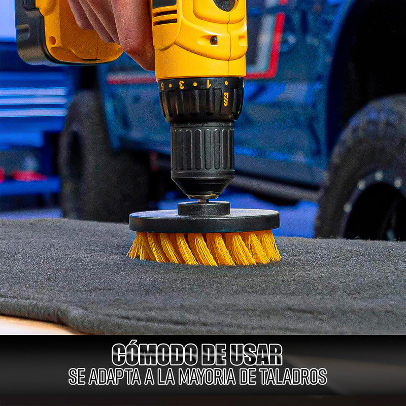 Cepillos De Taladro Multiusos Set 4 Cepillos De Limpieza Amarillo