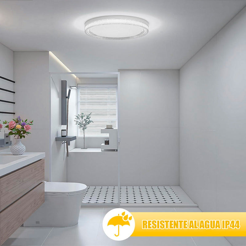 Lamparas Dormitorio Techo Foco Led 24w Pack2 Focos Led Techo Blanco