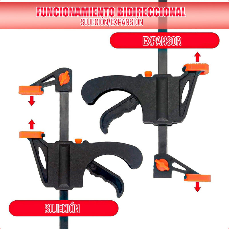 Prensa Abrazadera Carpinteria Pack 2 Prensa Madera Separador