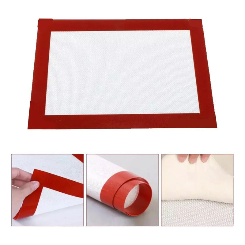 Lamina Silicon Antiadherente Hornear Esterilla Horno Galleta Blanco