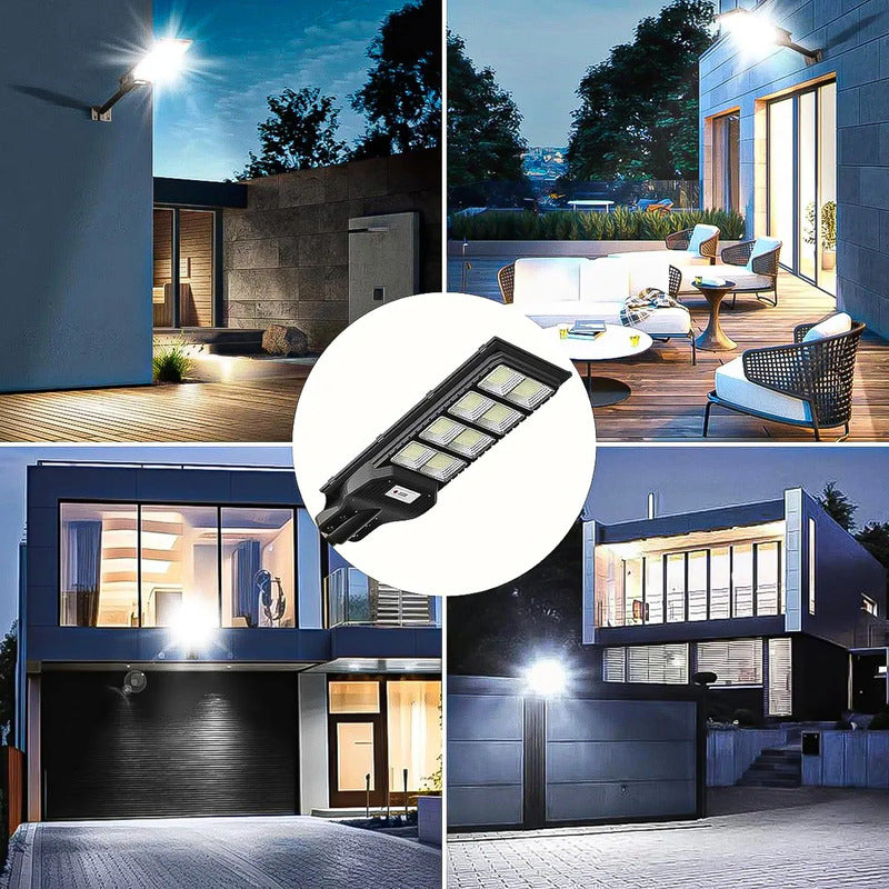 Pack 2 Foco Solar 1000w Focos Solares 1000w Foco Solar Exter Negro Blanco Frío