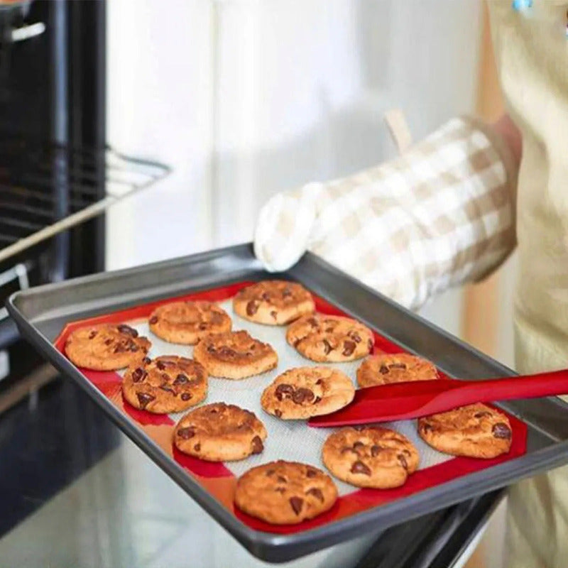 Lamina Silicon Antiadherente Hornear Esterilla Horno Galleta Blanco