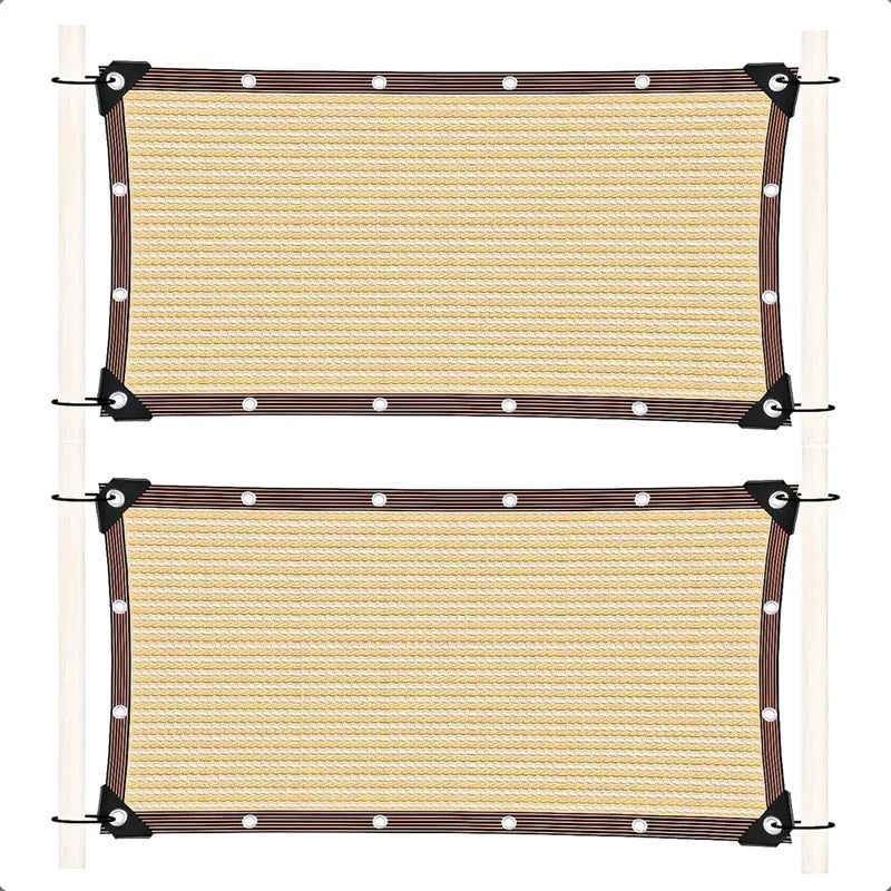 Pack 2 Toldo Vela 3x5m Toldo Rectangular Malla Sombreadora Beige