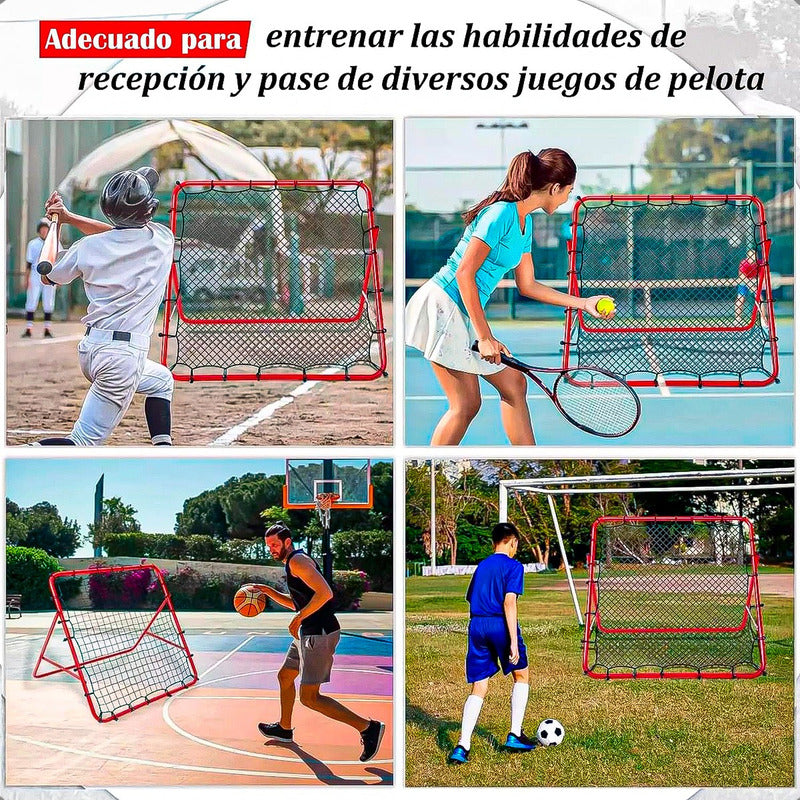 Red De Rebote Futbol Rebotador Futbol Entrenamiento Deportes Rojo