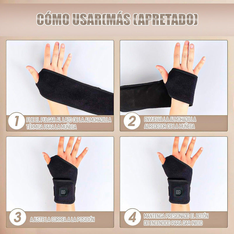 Muñequera Calentadora Pack 2 Muñequera Ortopedica Muñequeras Negro Unica