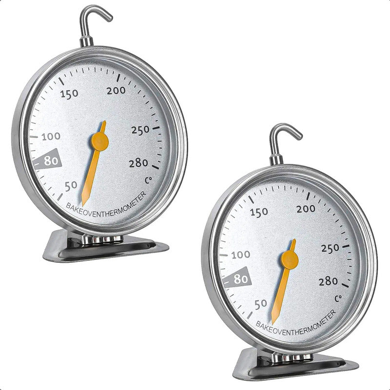 Pack 2termometro Cocina Termómetro Horno Medidor Temperatura Gris