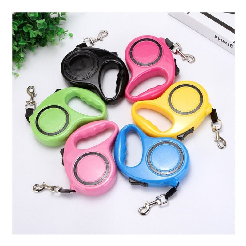 Correa Retractil Automatica Perro Paseo Mascotas 3 Metros Color Negro