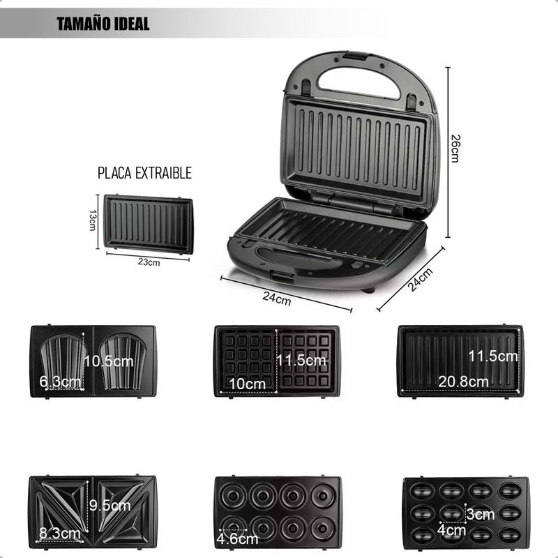 Sandwicheras 6 En 1 Sandwichera Electrica Maquina De Gofre Arcashopping Plancha Sandwichera Maquina Panini Sanduchera 6 En 1 Maquina Waflles 6 Placas Extraibles