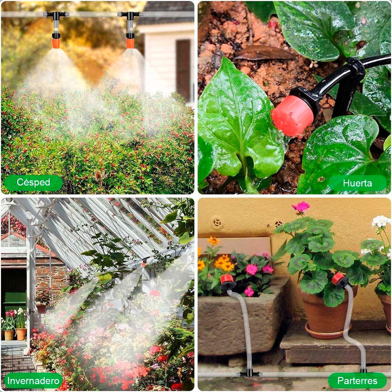 Kit Riego Automatico Riego Automatico Jardin Sistema Riego Negro