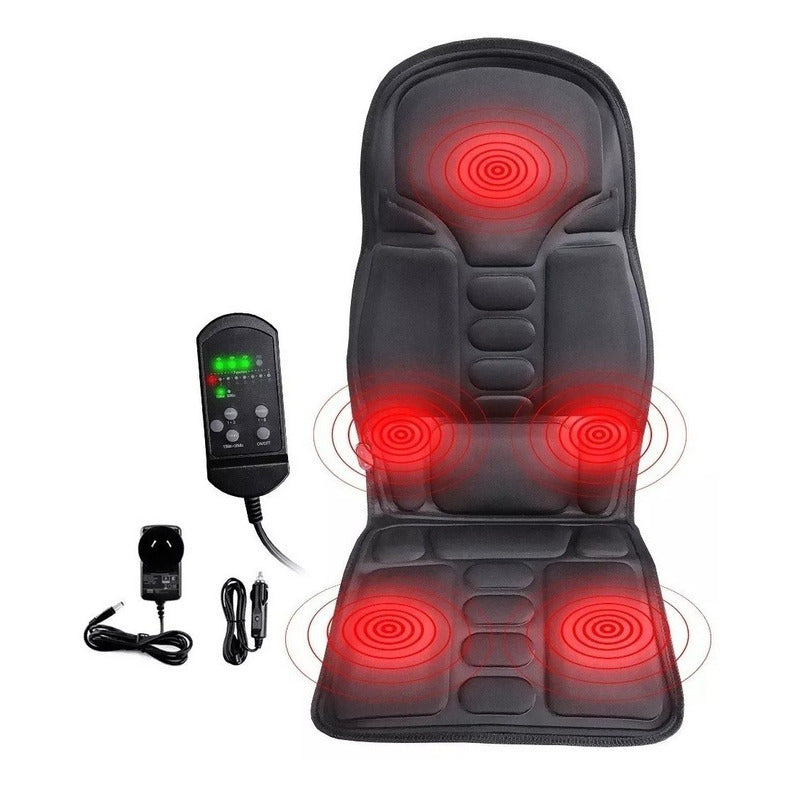 Sillón Masajeador Espalda Asiento Auto Vibración Calor Relax