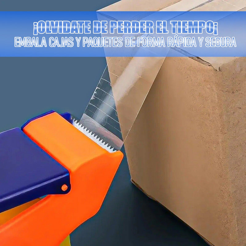 Dispensador De Cinta Pack 2 Cortador De Cinta De Embalaje Naranja