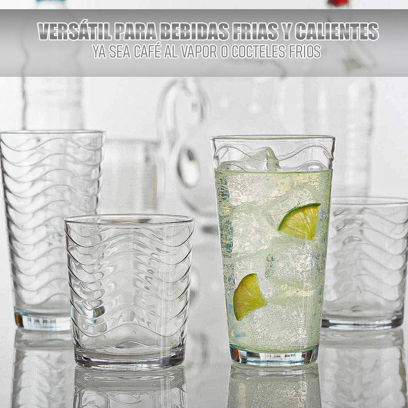 Set 3 Vasos De Vidrio Vasos Postres Set Vasos Vidrio 450ml