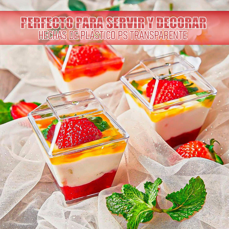 Vasos De Postre Vaso Acrilico Pack 10 Vasos Acrilicos 180ml Acrílico