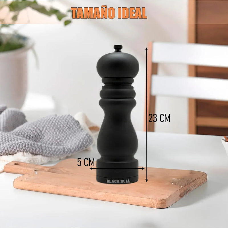 Pimentero Molinillo Madera Salpimentero De Madera Pimentero Saleros Y Pimenteros Madera Black Bull Salero Ceramica Espesor Ajustable Multifuncional Salero Molinillo Okshop