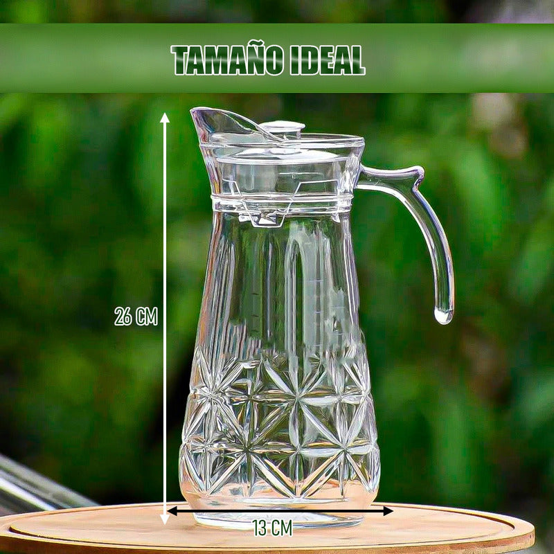 Jarra De Vidrio Jarra De Jugo Jarros De Vidrio Jarra 1.7 L