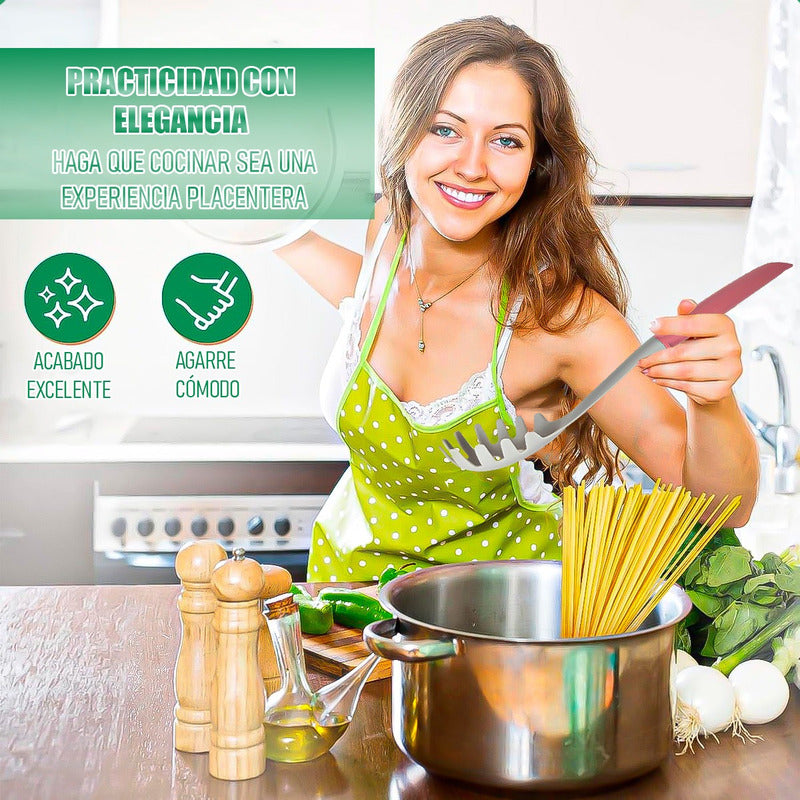 Batidor De Mano Keep Cuchara Para Pastas Tenedor Pasta Keep Gris