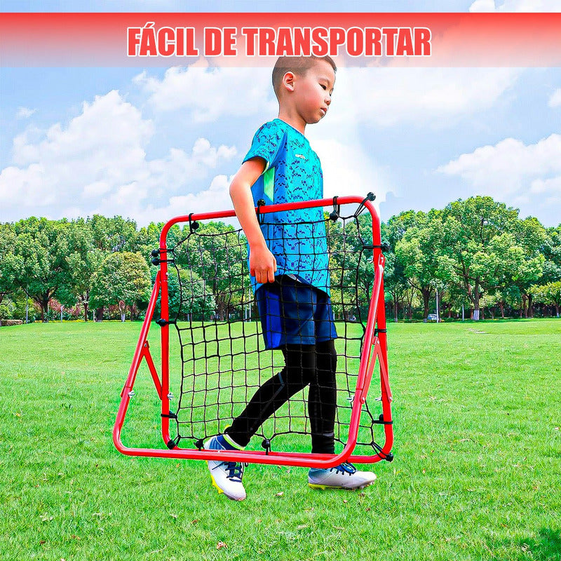 Red De Rebote Futbol Rebotador Futbol Entrenamiento Deportes Rojo