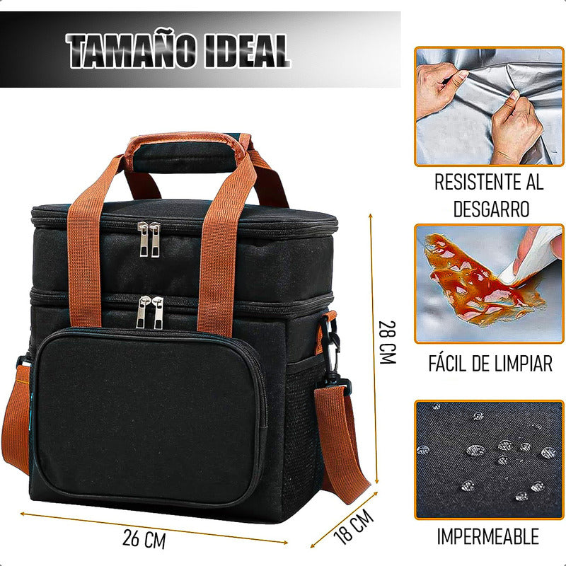 Loncheras Escolares Loncheras Termicas Bolsos Para Almuerzo Negro Liso
