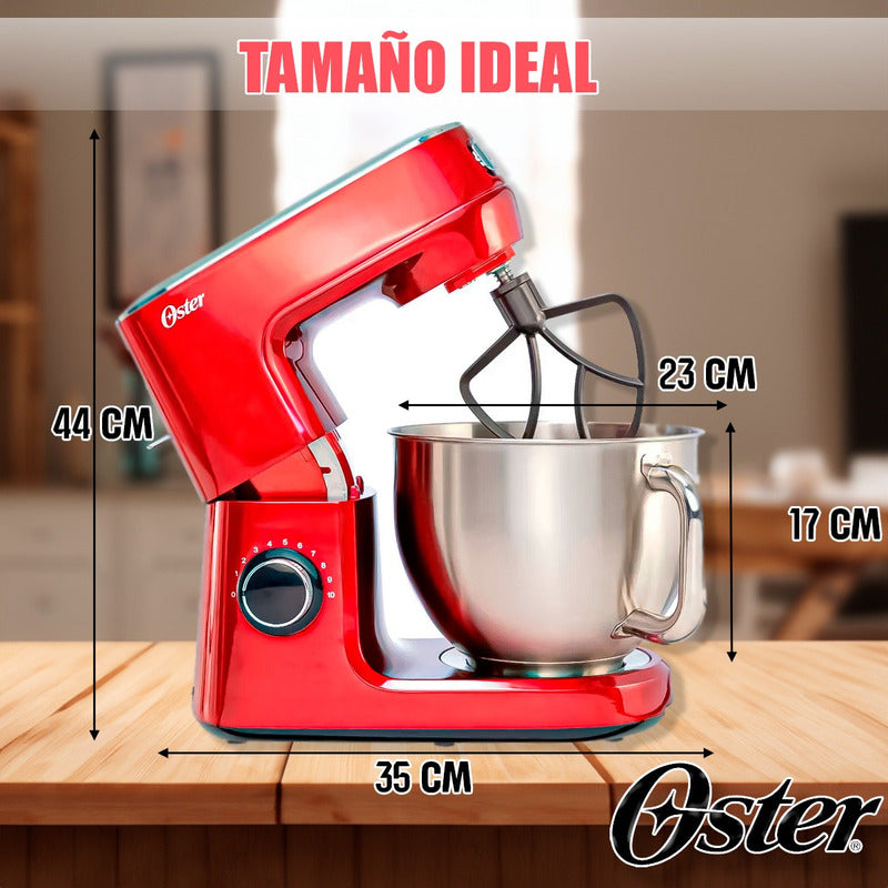 Batidora Con Pedestal Torta Queque Amasadora De Pan 5 Litros Rojo 50 Hz / 60hz
