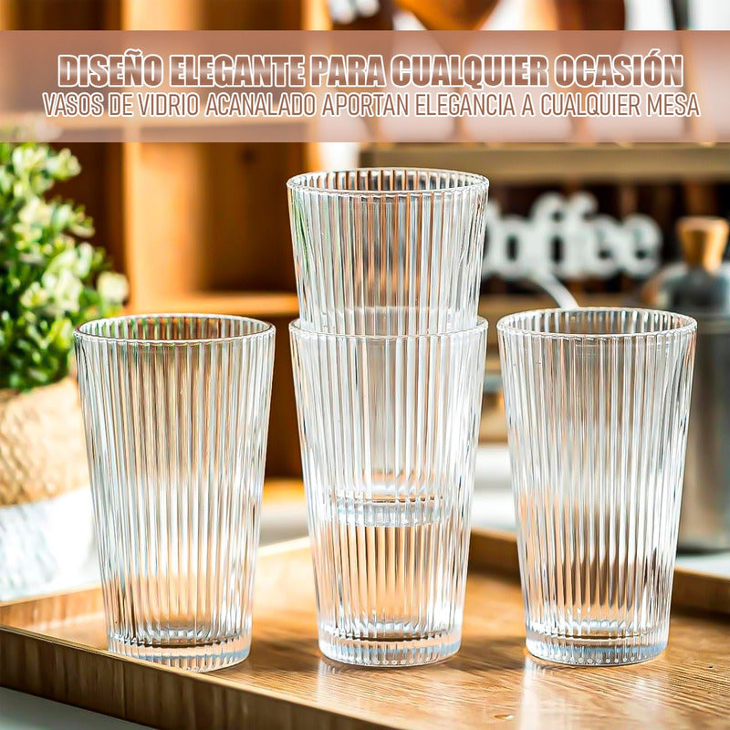Set 3 Vasos De Vidrio Vasos Postres Juego Vasos Vidrio 450ml