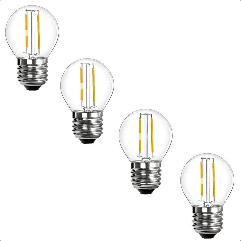 Pack 4 Ampolleta Led 2w Ampolleta E27 Ampolletas Led 2w Cálida